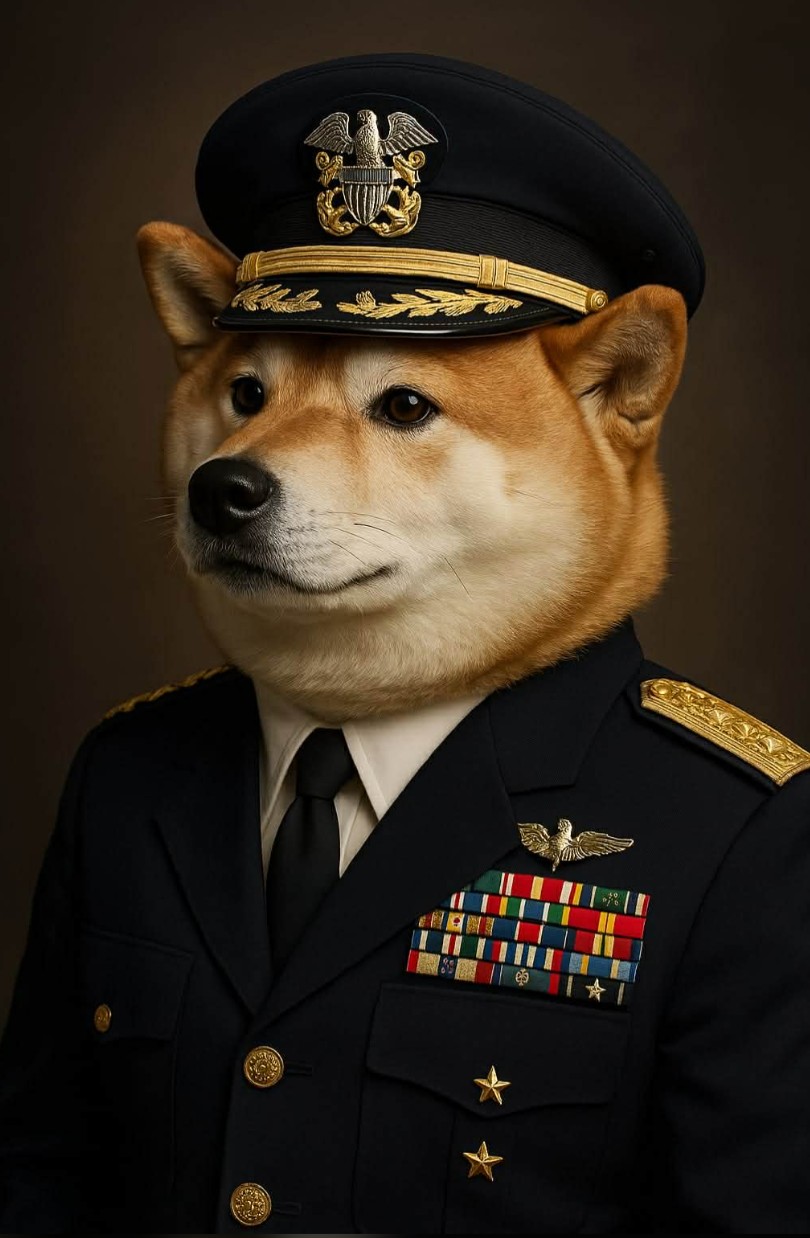 The Admiral portrait — example of naval dog portrait theme by Pupello